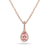 Morganite & Diamond Pendant - Dracakis Jewellers